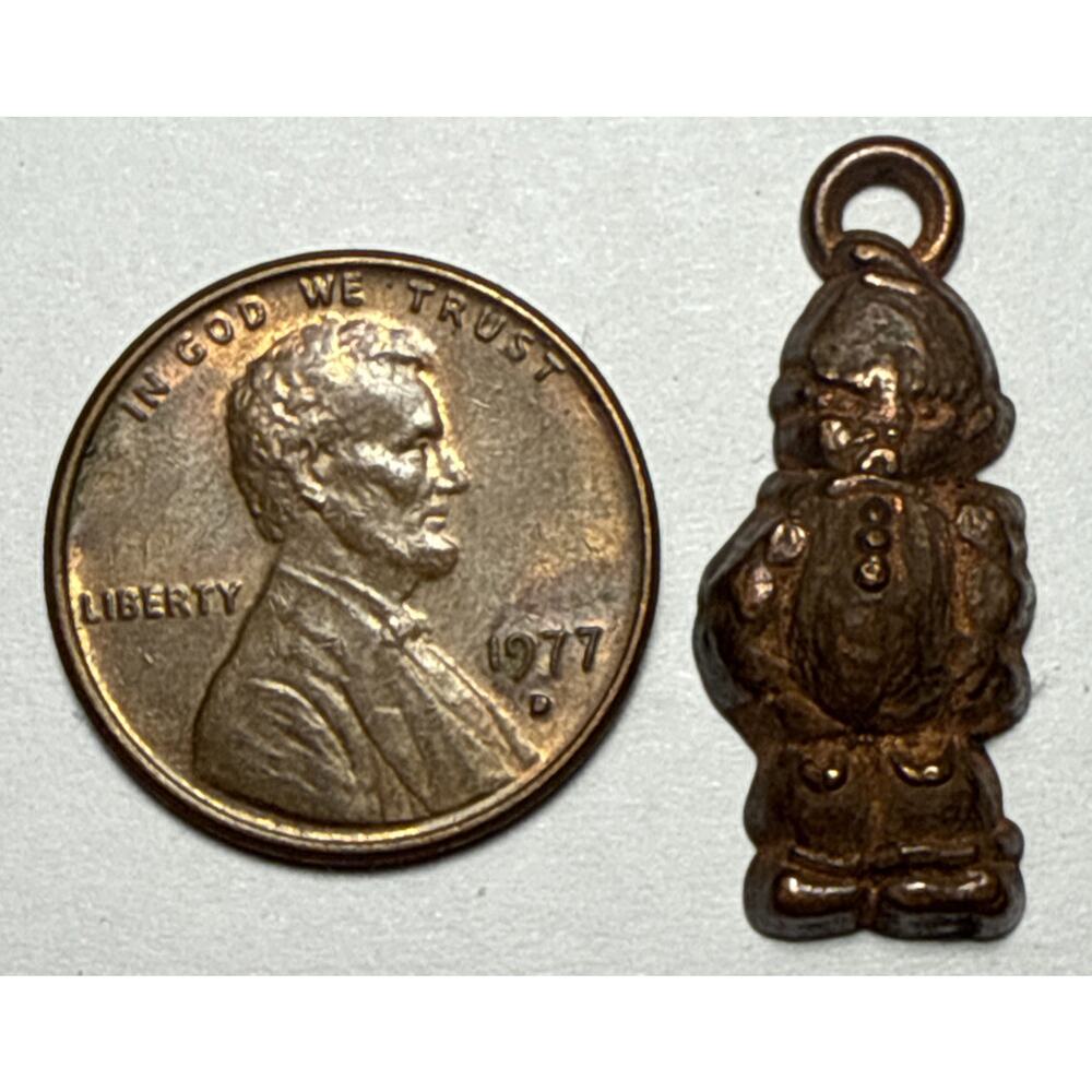 Vintage Cracker Jack Gnome Metallic Charm 1H